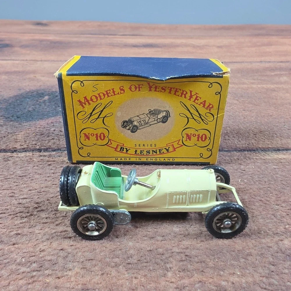 Matchbox Models of Yesteryear No 10 1908 GP Mercedes Cream Good Original Box